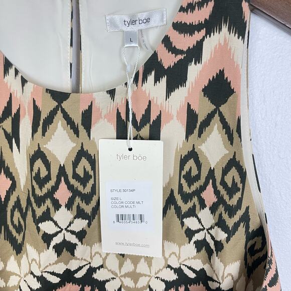 Tyler Boe | NWT Melissa Linen Tunic Multi Print Sleeveless Top - Picture 10 of 13